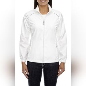 Core 365 Womens White Motivate Unlined Lightweight Jacket Reflective NWT
